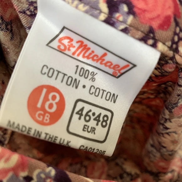 Vintage M&S St Michael Maxi Skirt fits UK 12 Ditzy floral - Picture 11 of 12